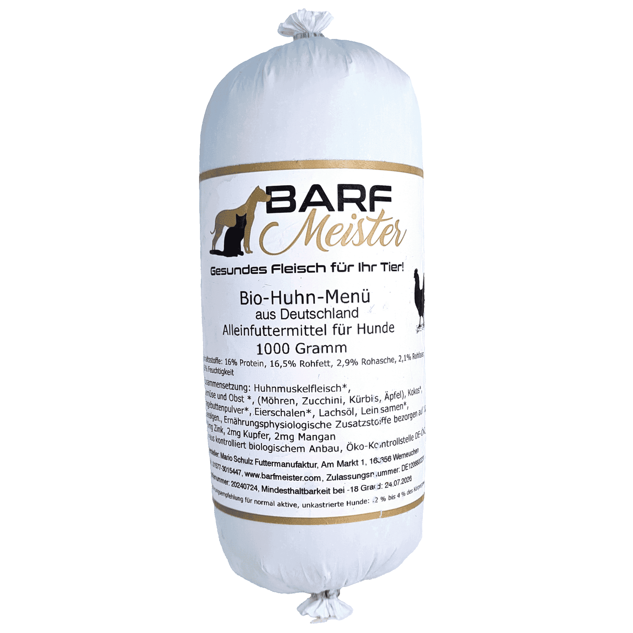 BIO Barf Huhn Komplettmenü 1000g